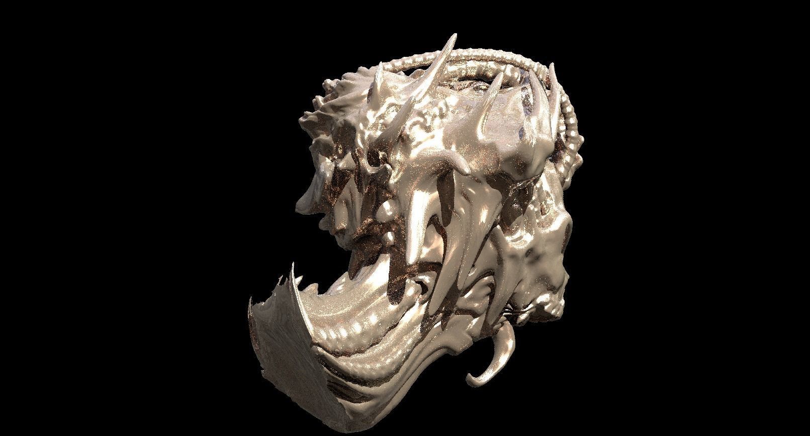 Alien God scull 1 3D model_2