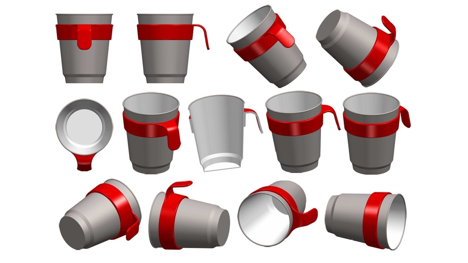 Foam Cup with Connector 3D print model_5