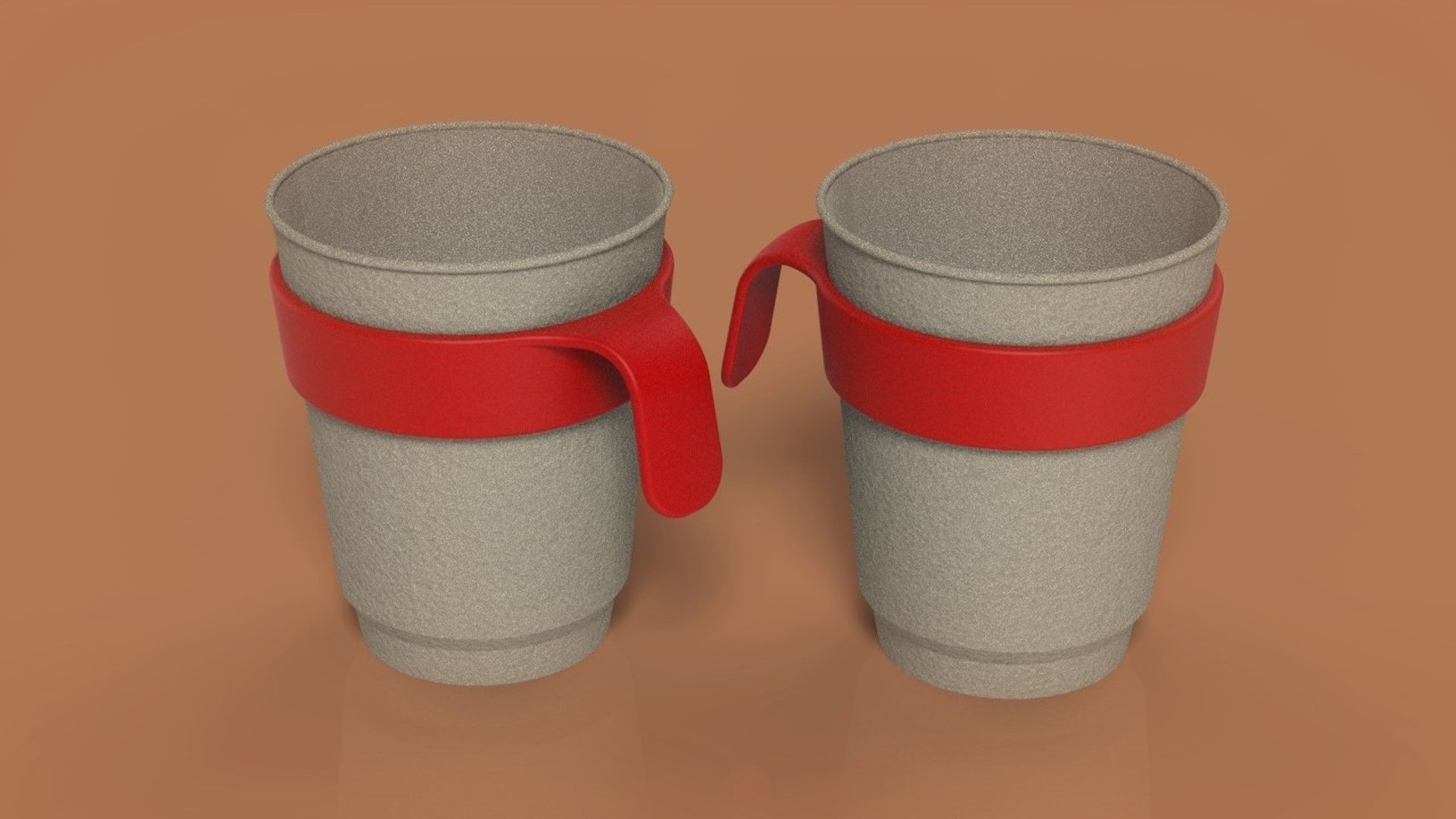 Foam Cup with Connector 3D print model_2