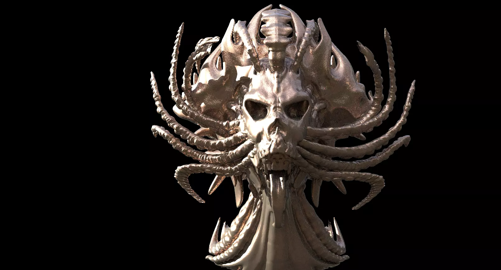 Alien God scull 4 3D model