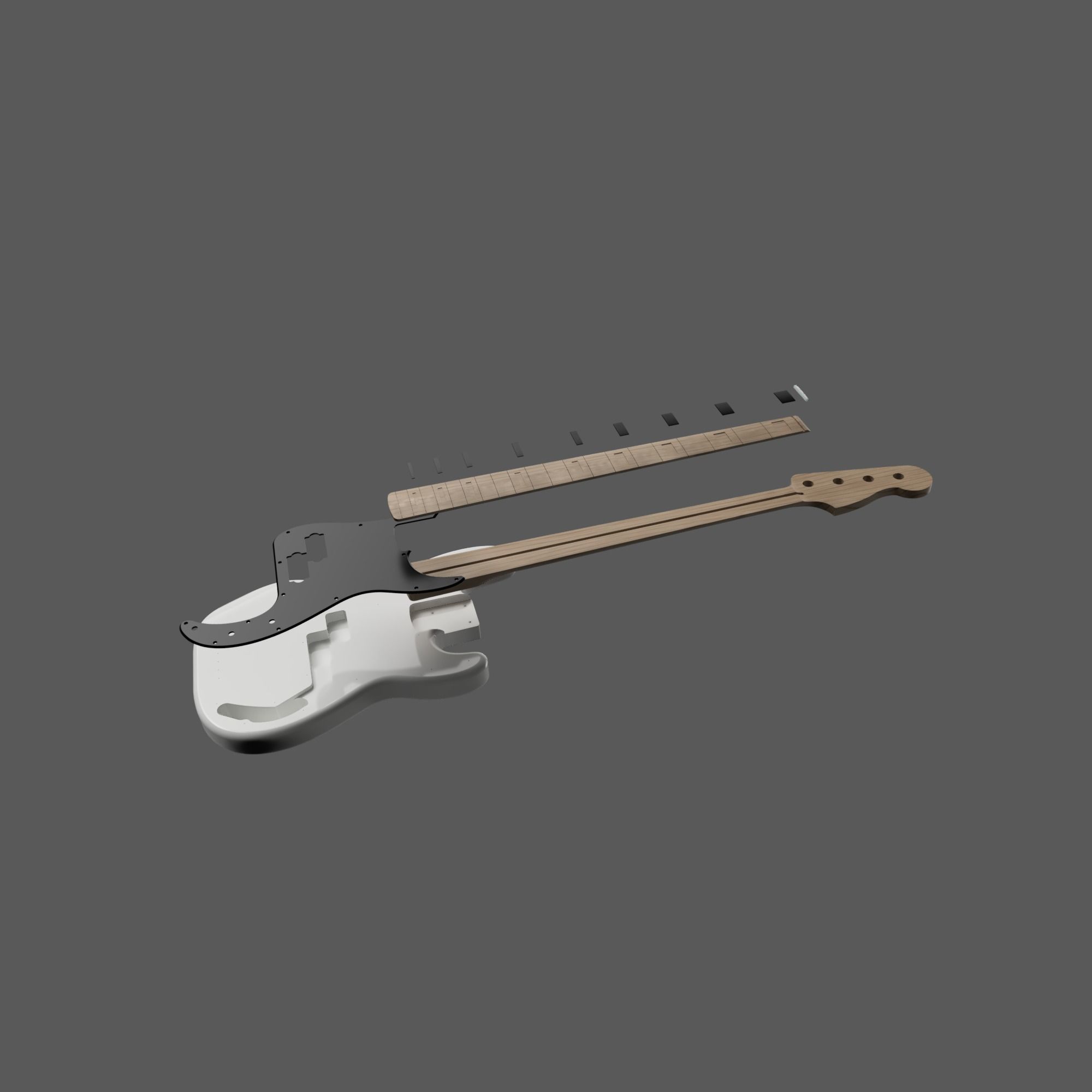 P Style CAD Bass Plan 3D model_3