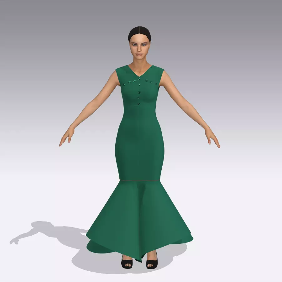spring dresses  3D print model_0