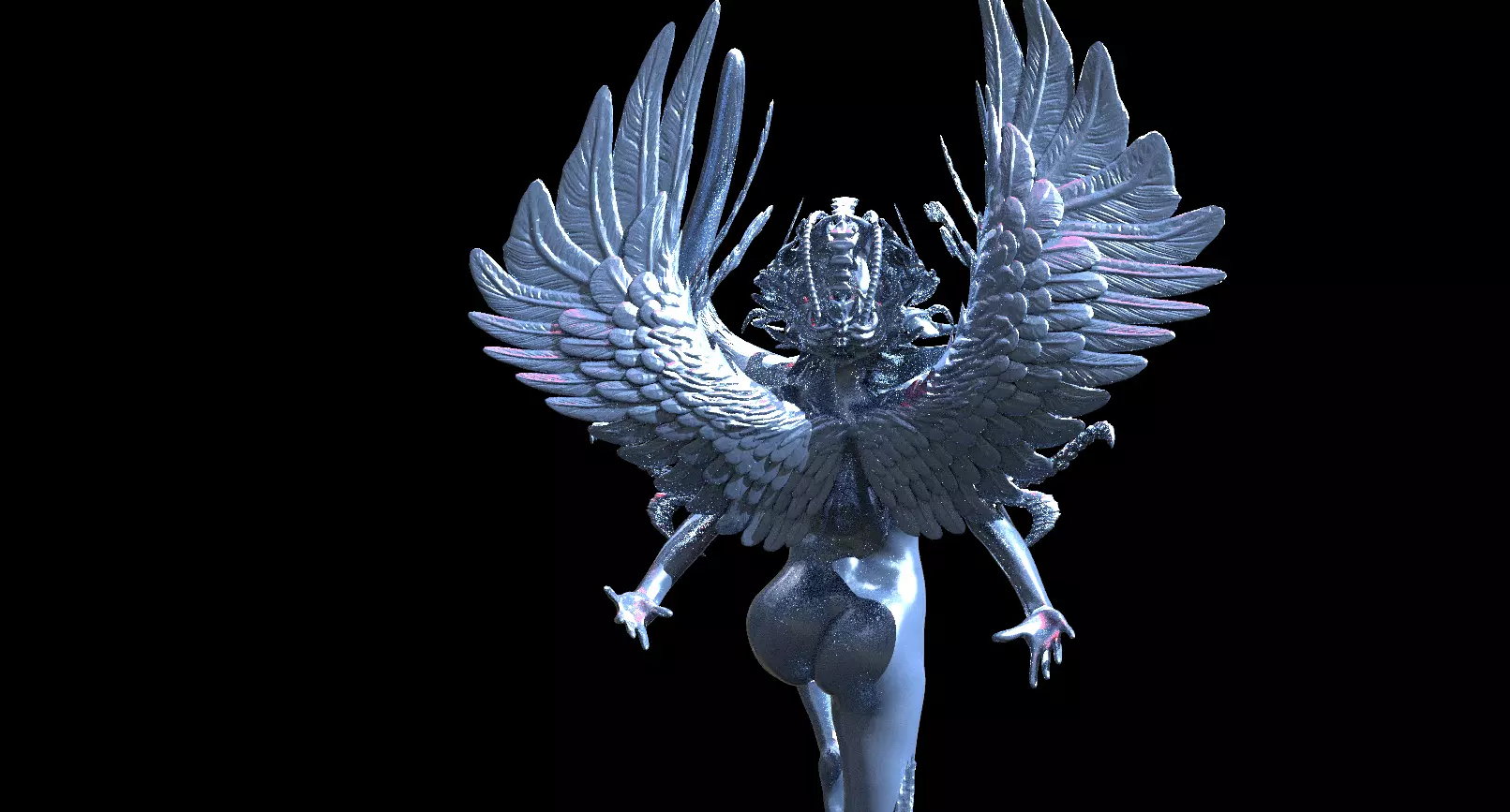 Lovcraftian alian female sculpture 1 3D model_0