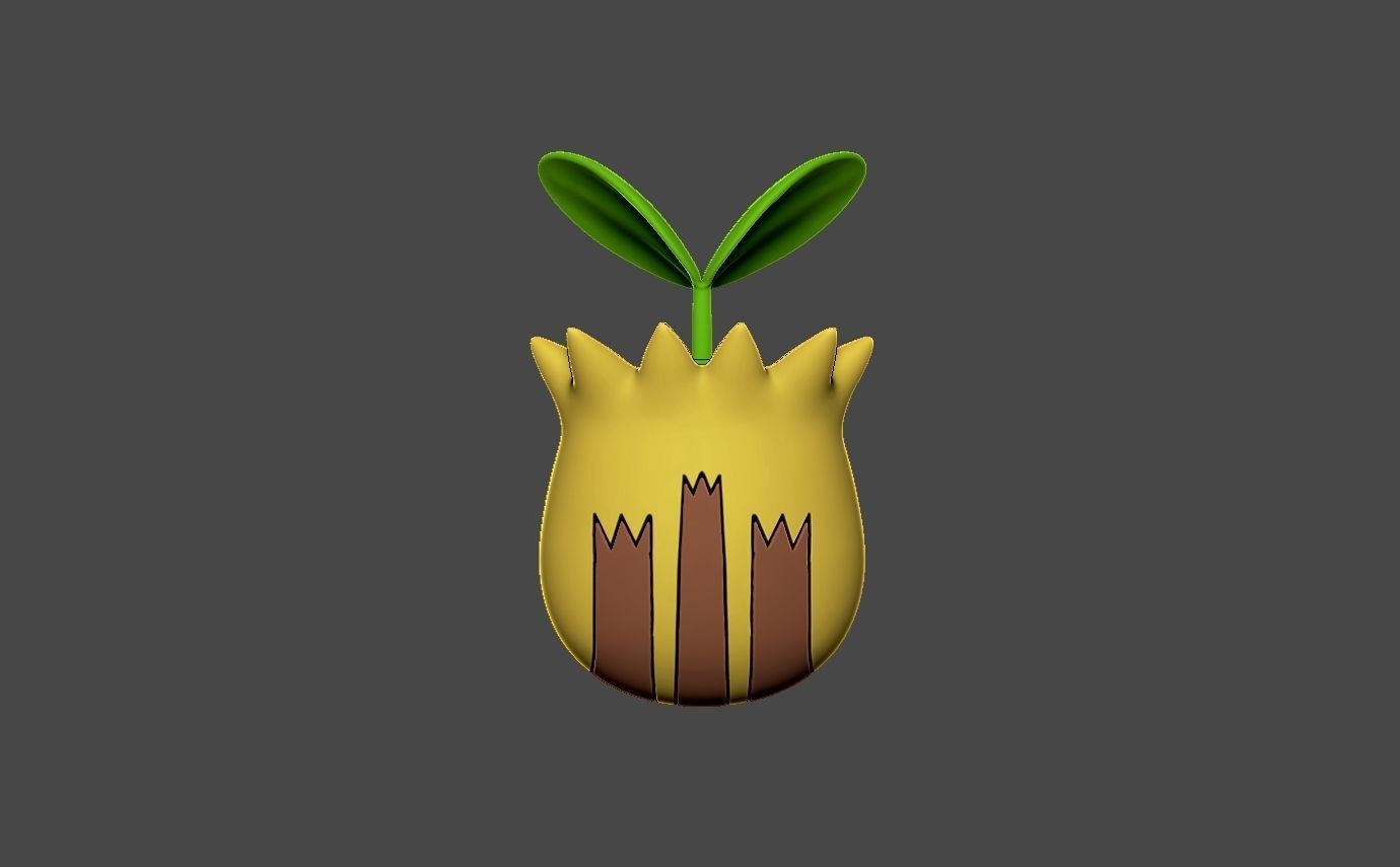 pokemon sunkern evolution pack 3D print model_15
