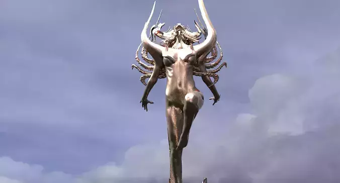 Alien Goddess statue 6