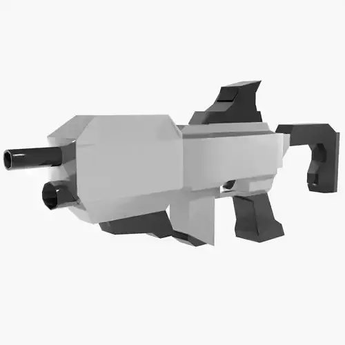 Sci-Fi Style Carbine Low-poly 3D model