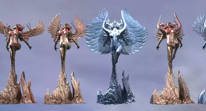 Lovecraftian Alien sculpture collection 1  3D model