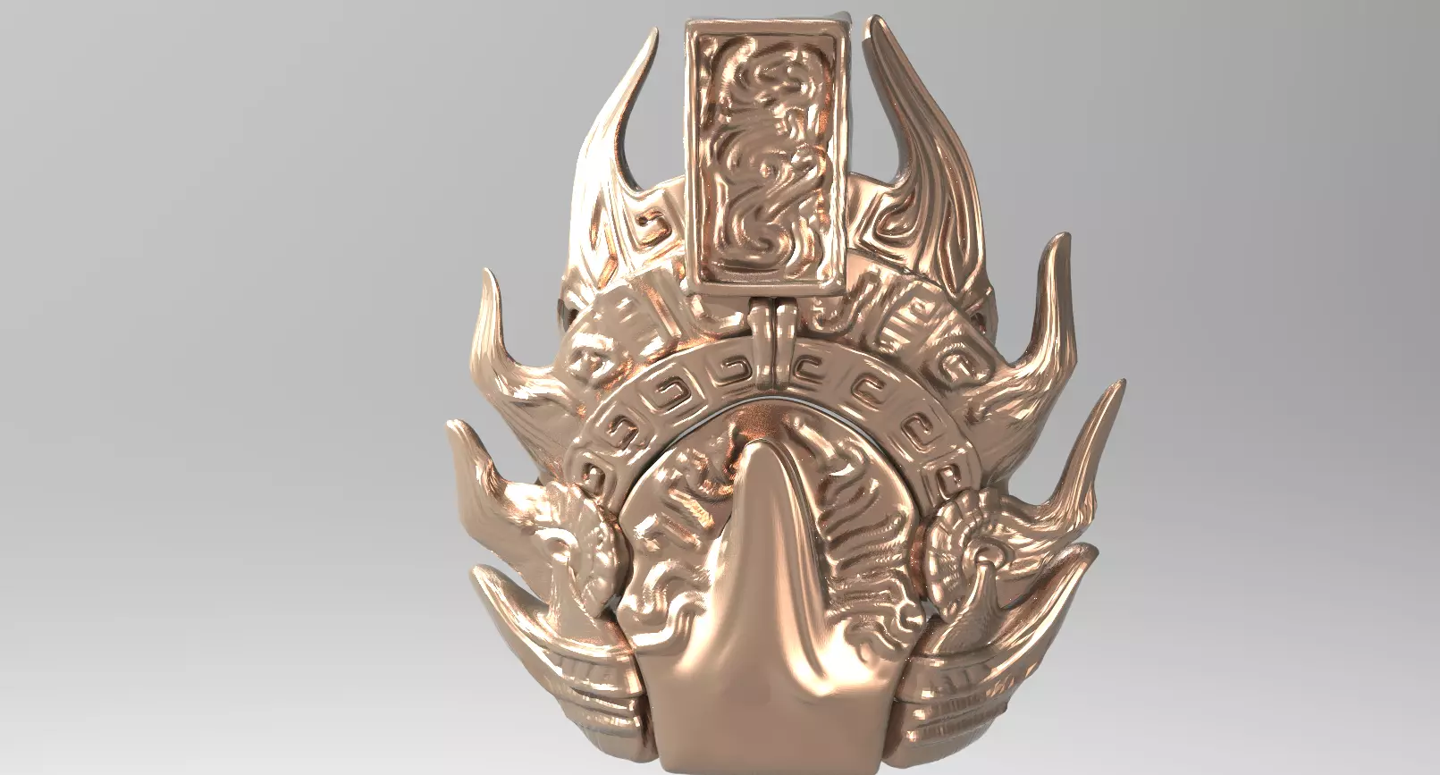 Aztec Crown statue 1 3D model_0