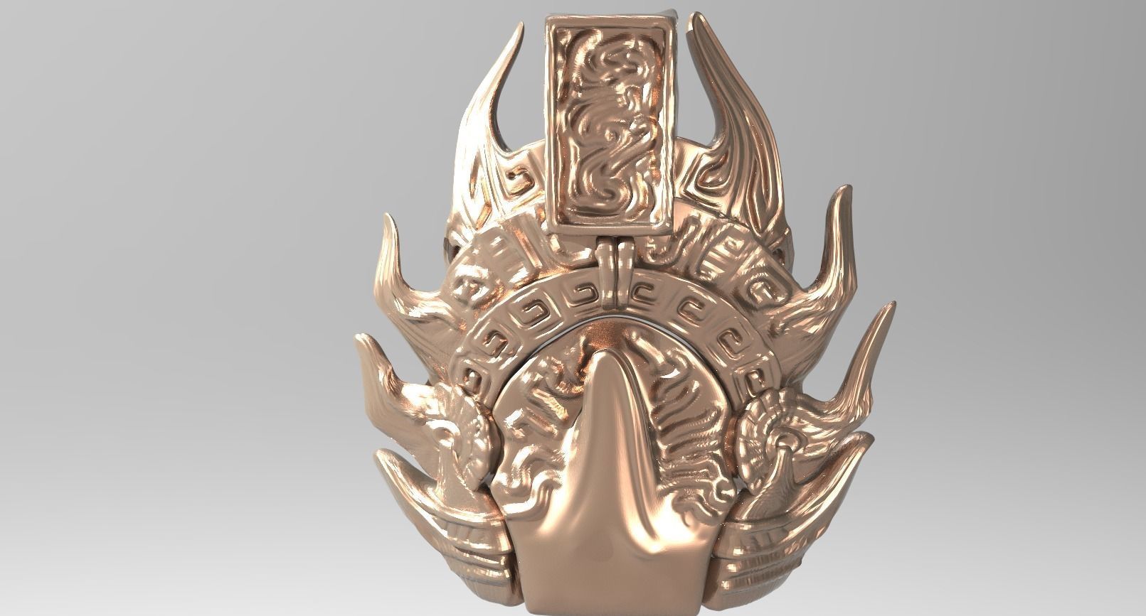 Aztec Crown statue 1 3D model_1