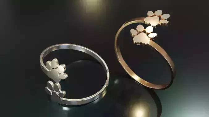 Cat Paw Ring 3D print model