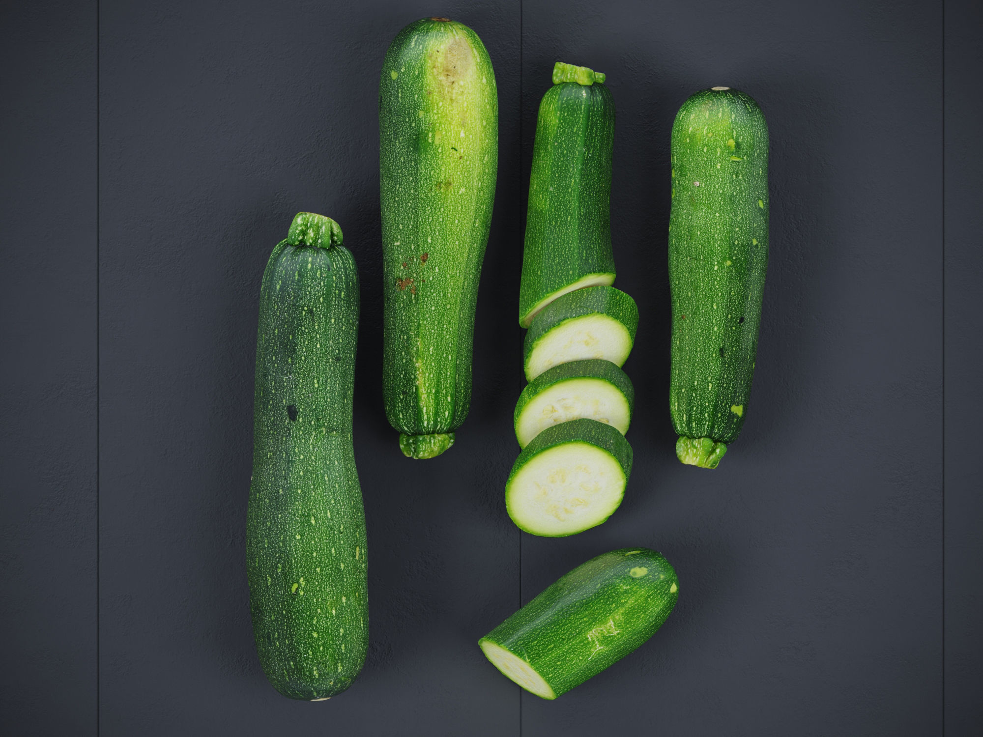 Zucchini 3D model_3