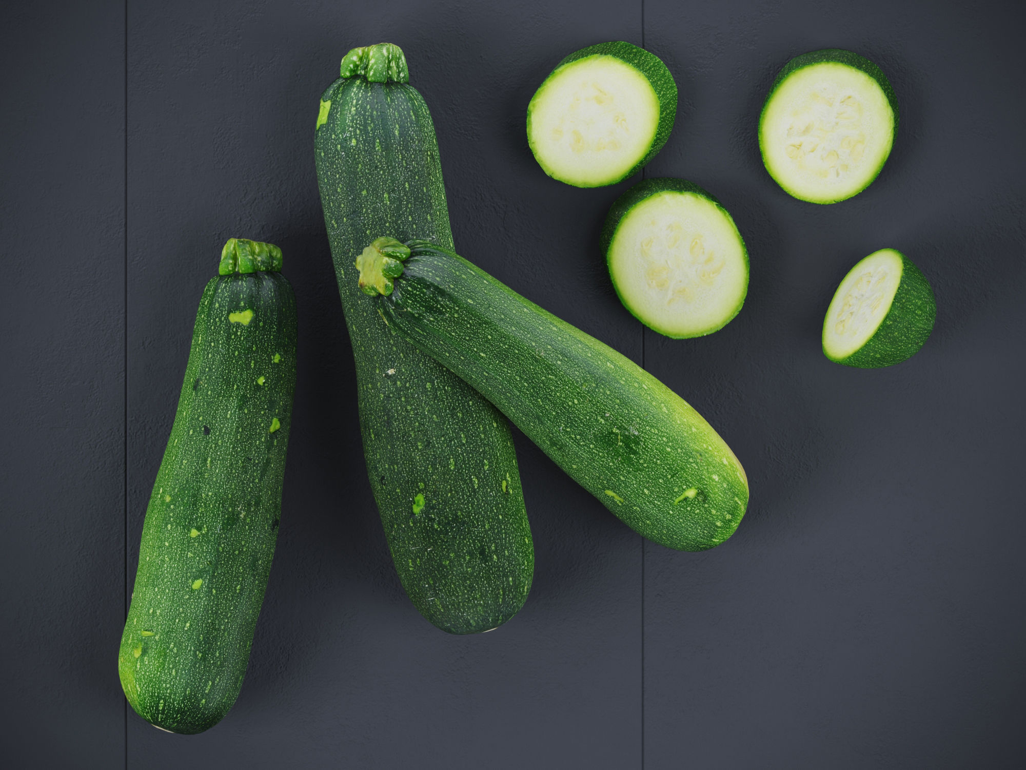Zucchini 3D model_2