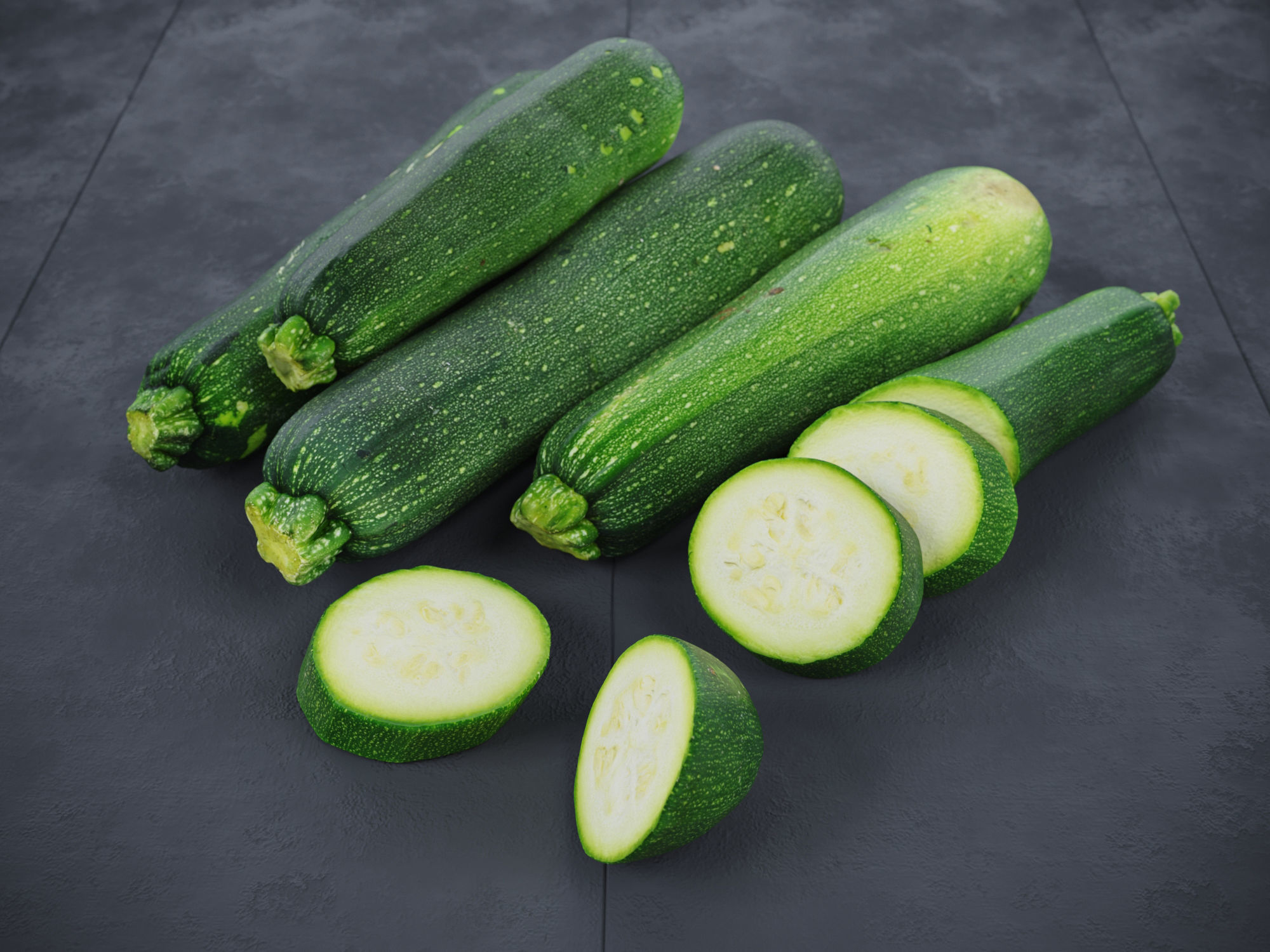 Zucchini 3D model_4