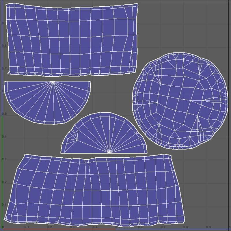 ScallopMushroom Low-poly 3D model_7