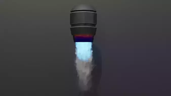 Simulated Sci Fi Thruster Engine Free low-poly 3D model