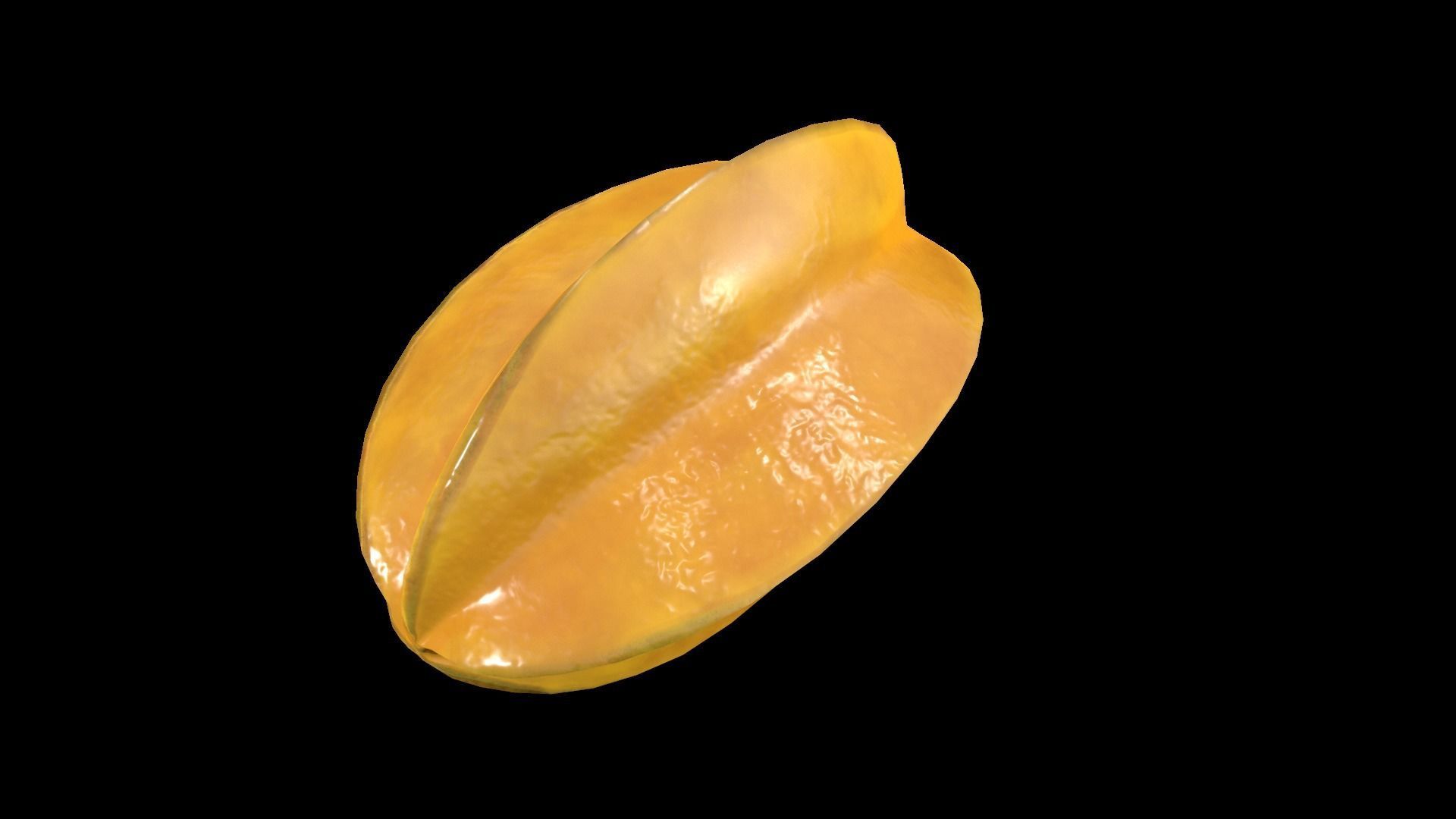 StarFruit Low-poly 3D model_3