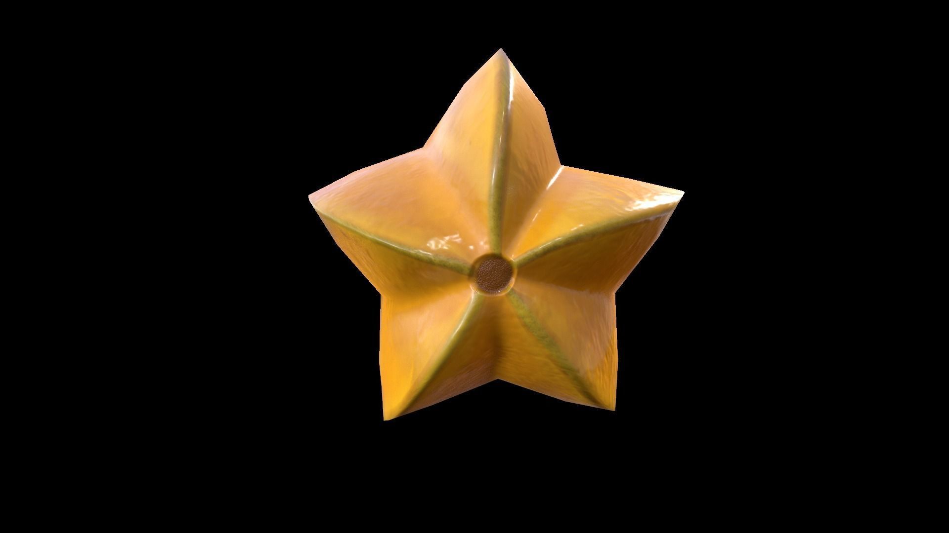 StarFruit Low-poly 3D model_6