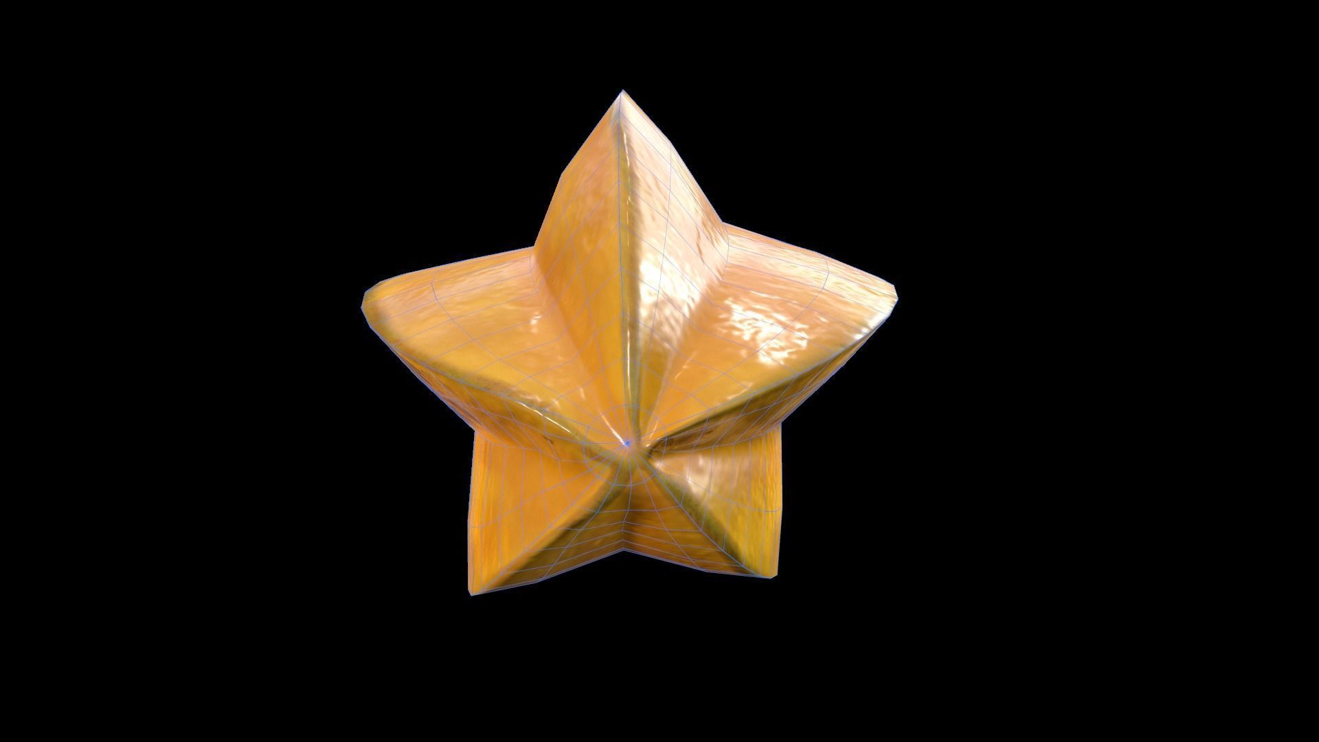 StarFruit Low-poly 3D model_9