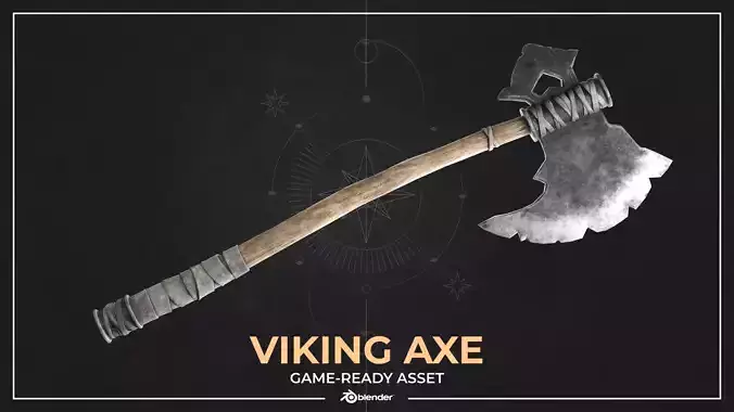 Viking Axe Game Ready Asset