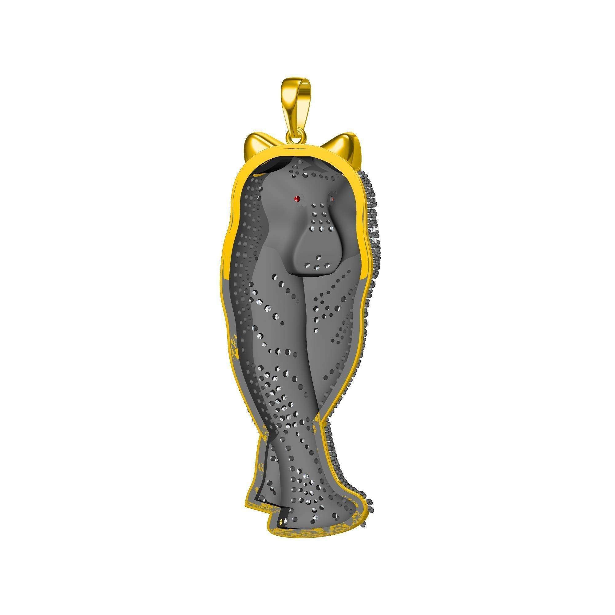 Tiger Pendant 3D print model_5