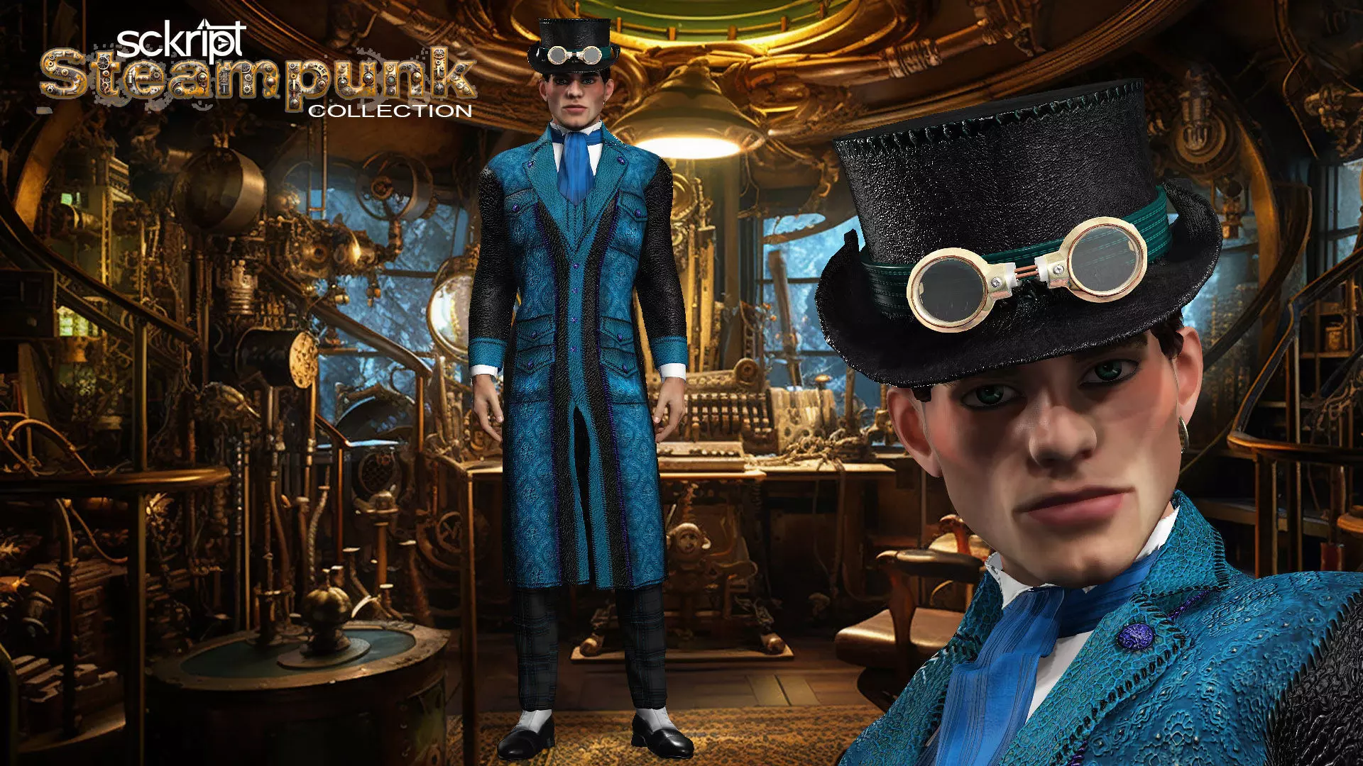 Steampunk Collection The Captain 3D model_0