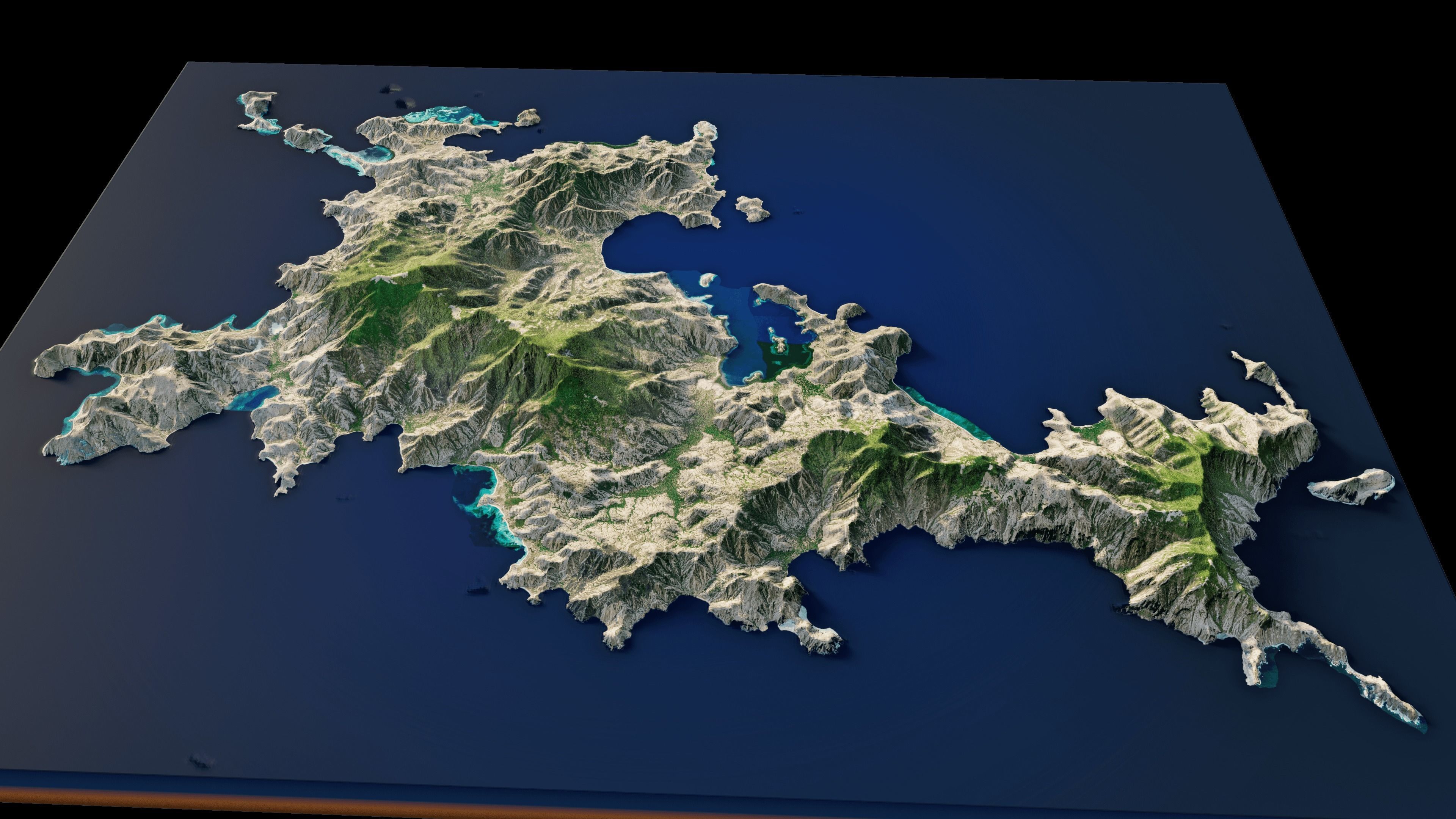 Komodo Island full 3d Terrain 3D model_10