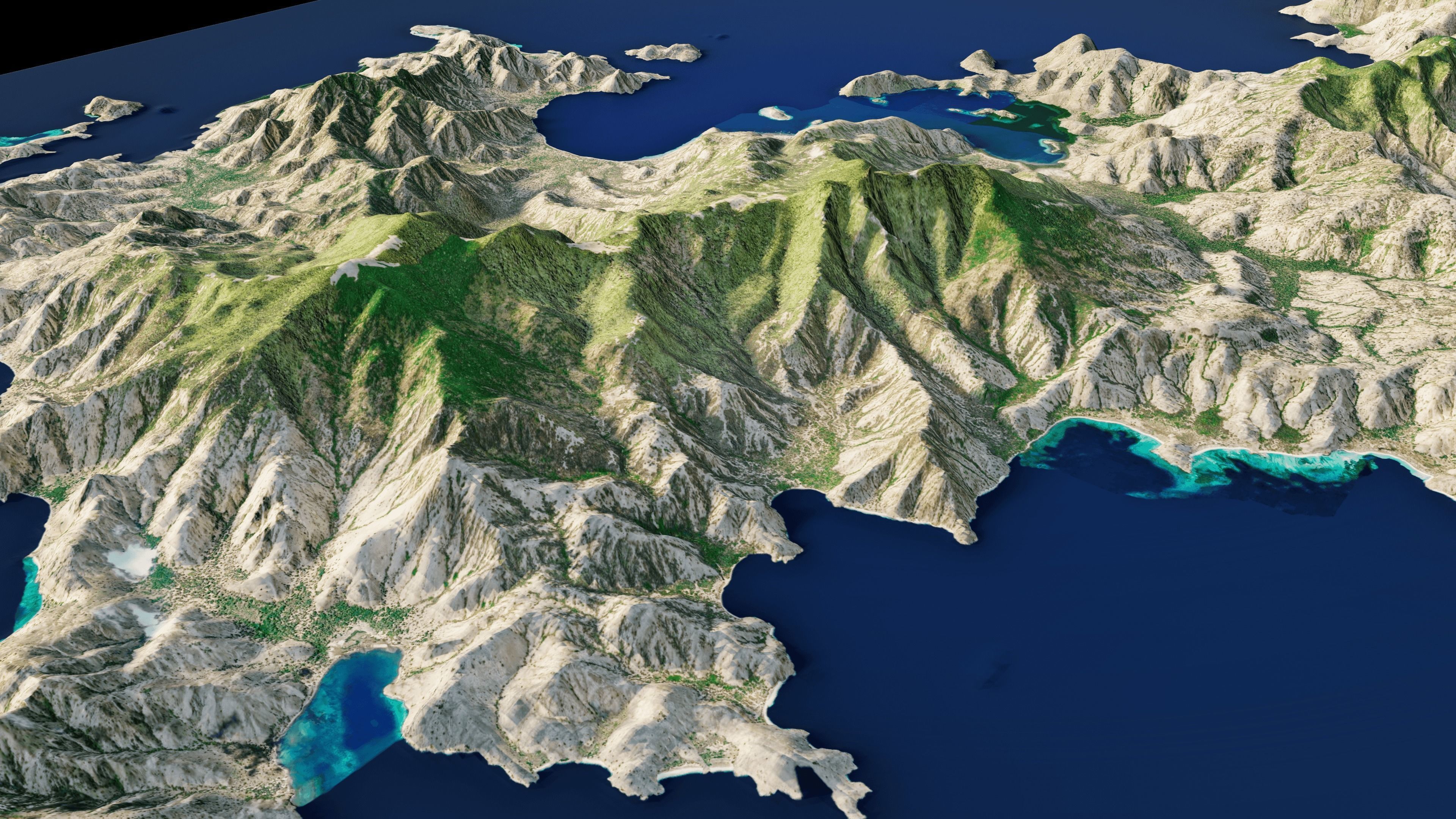 Komodo Island full 3d Terrain 3D model_9
