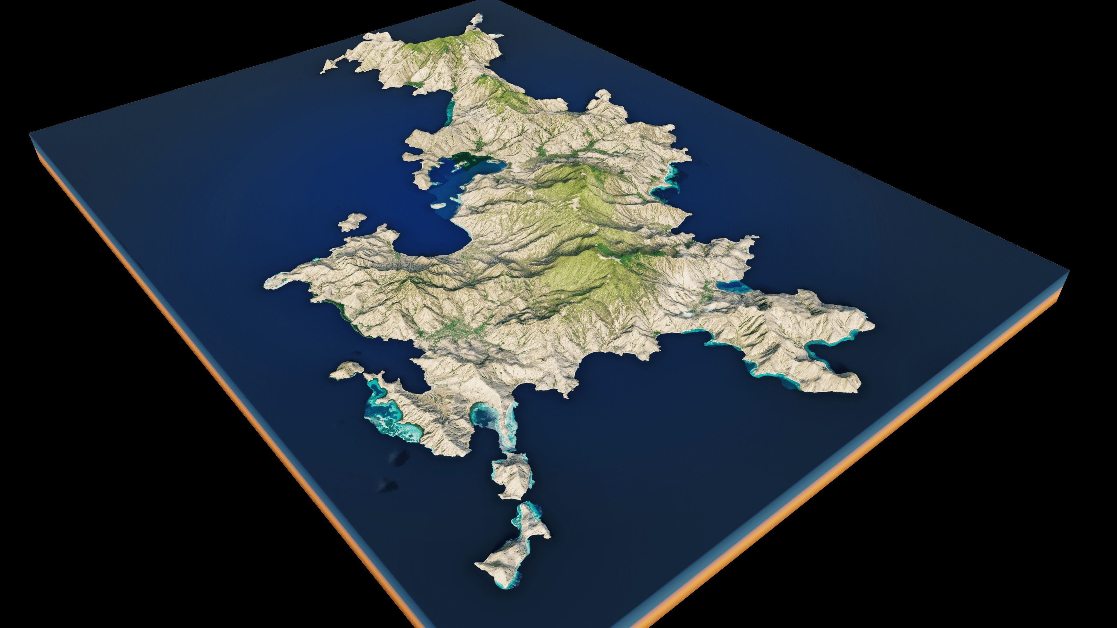 Komodo Island full 3d Terrain 3D model_2