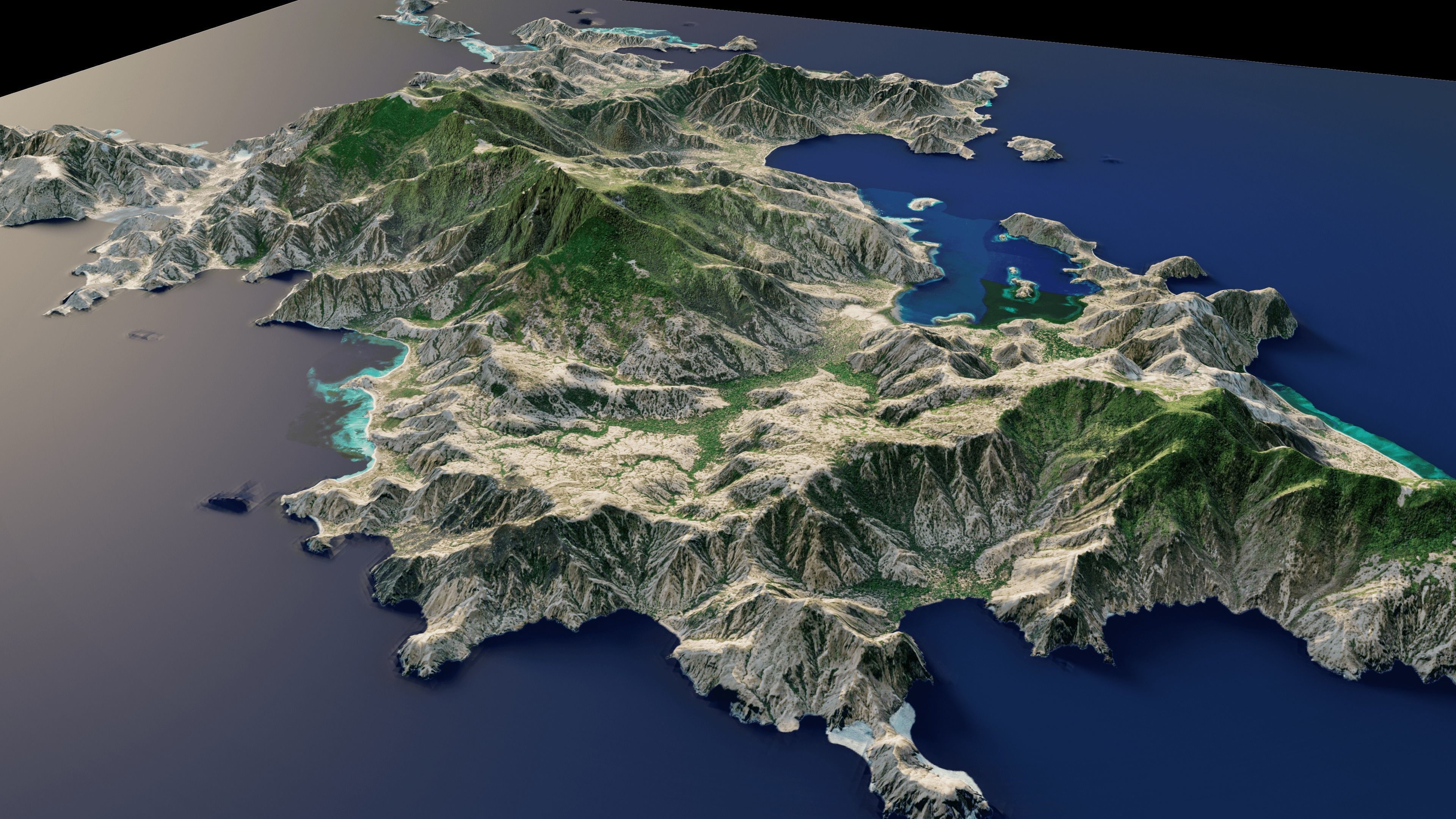 Komodo Island full 3d Terrain 3D model_11