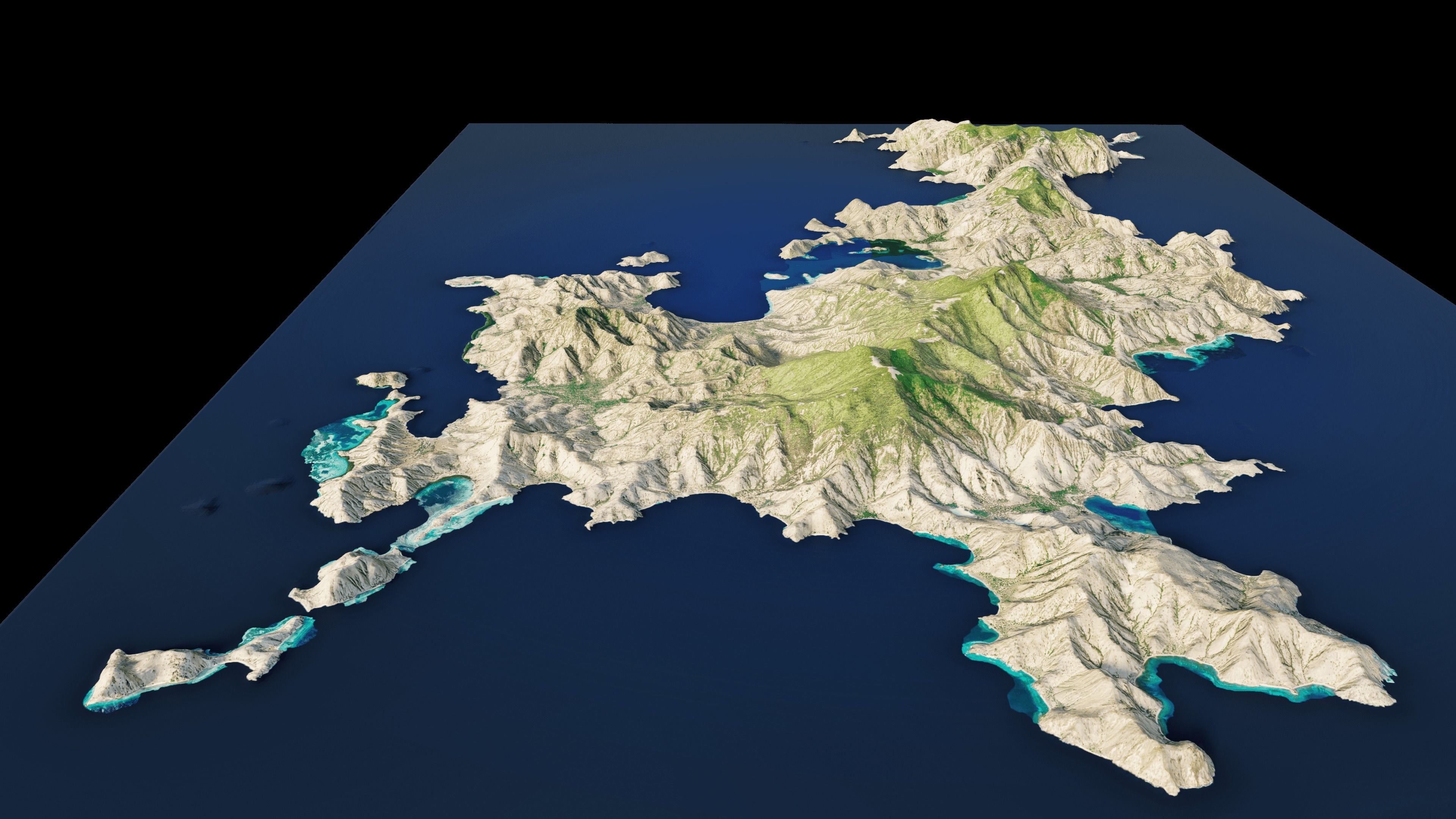 Komodo Island full 3d Terrain 3D model_8