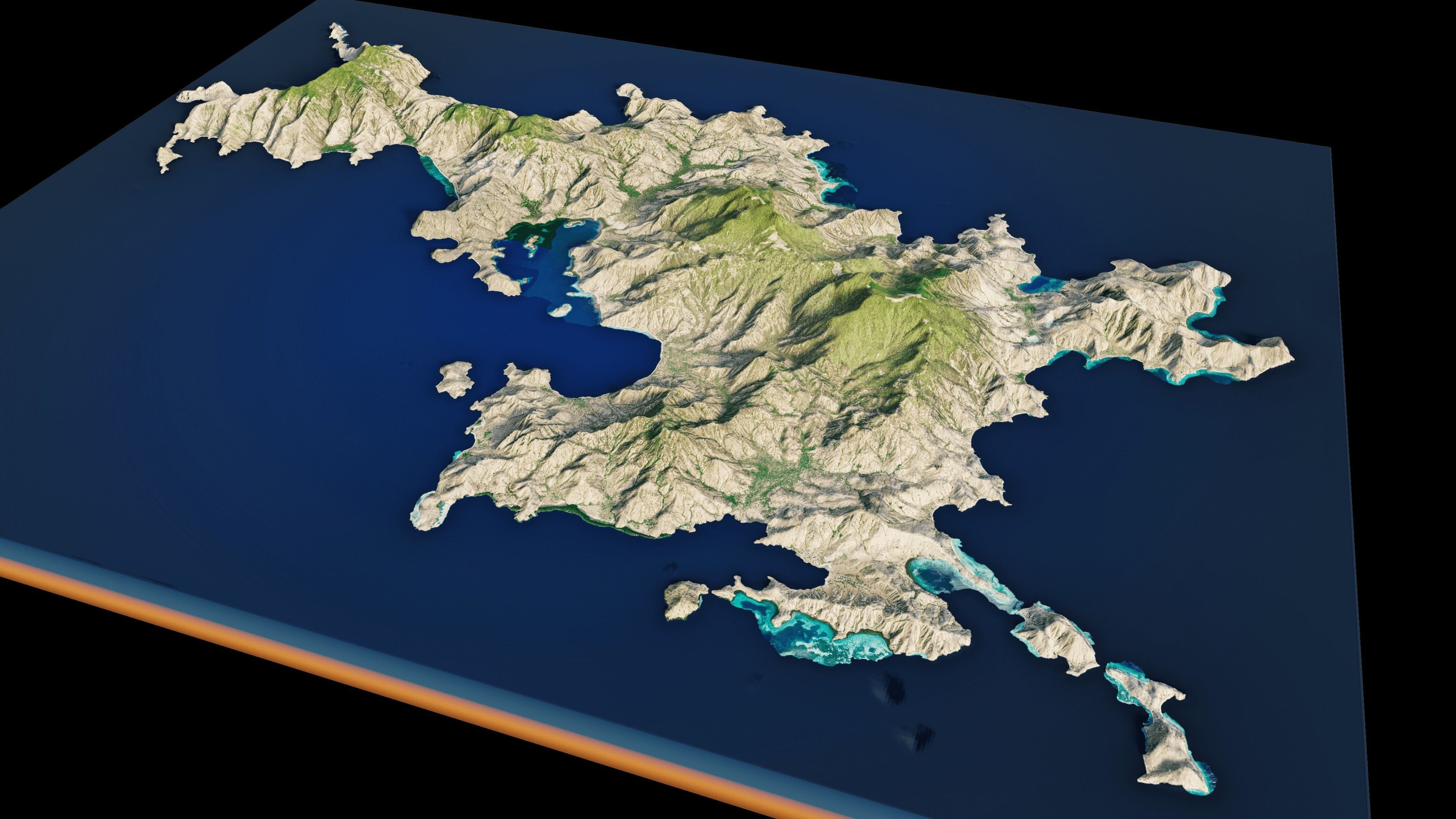 Komodo Island full 3d Terrain 3D model_7