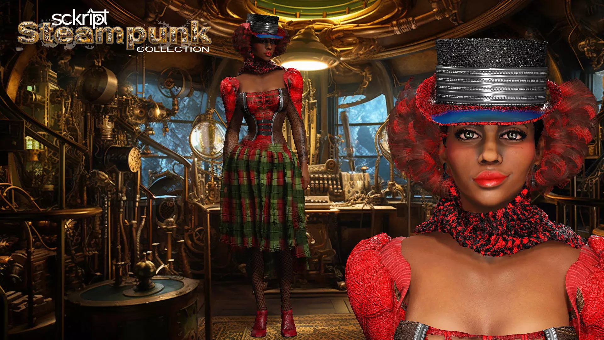 Steampunk Collection The Dame 3D model_0