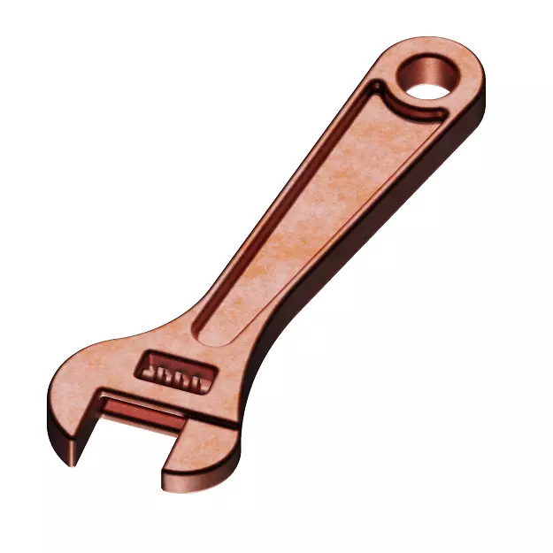 Kids Wrench Toy 3D model_0