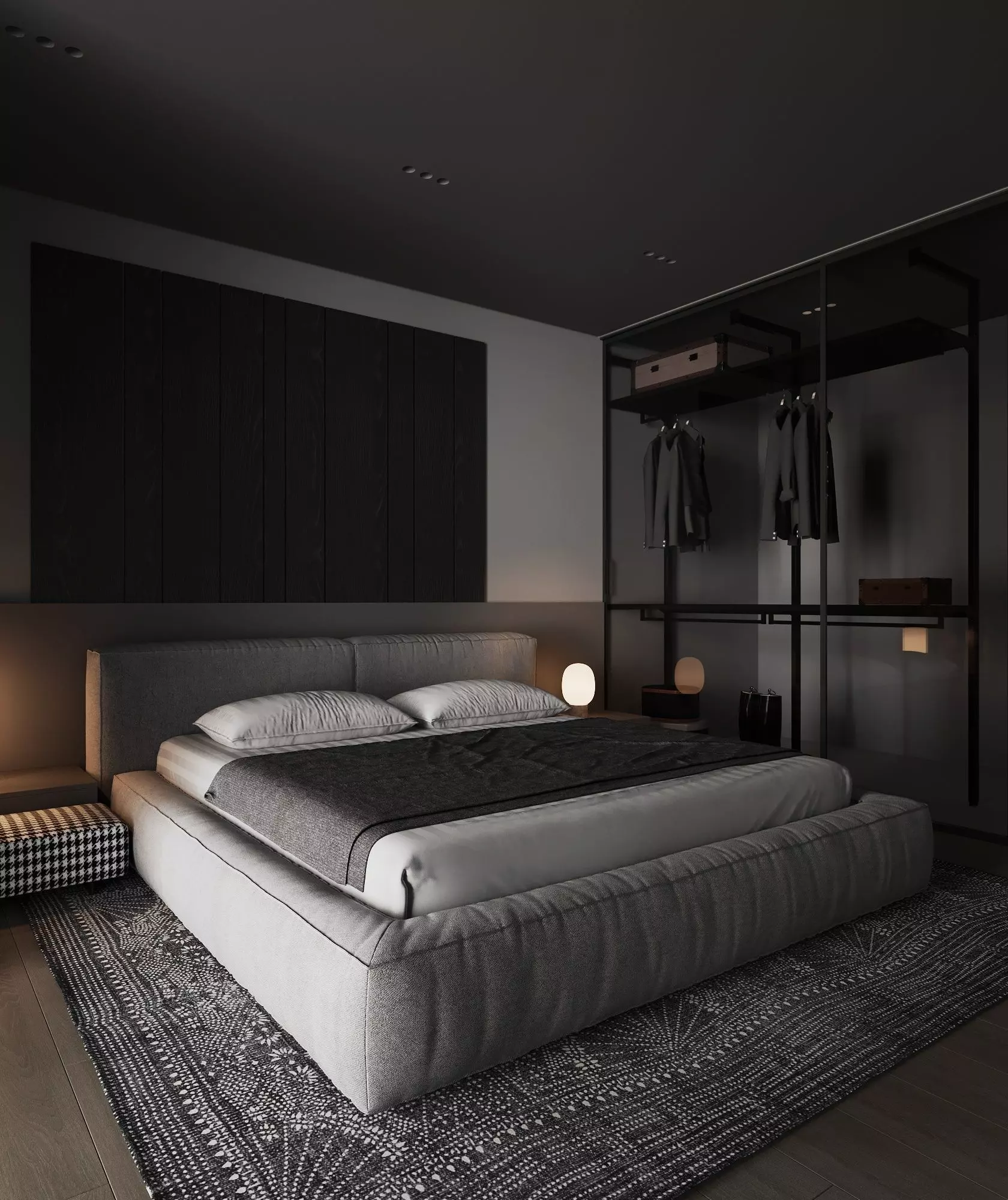 bedroom interior design style minimalism  3D model_0