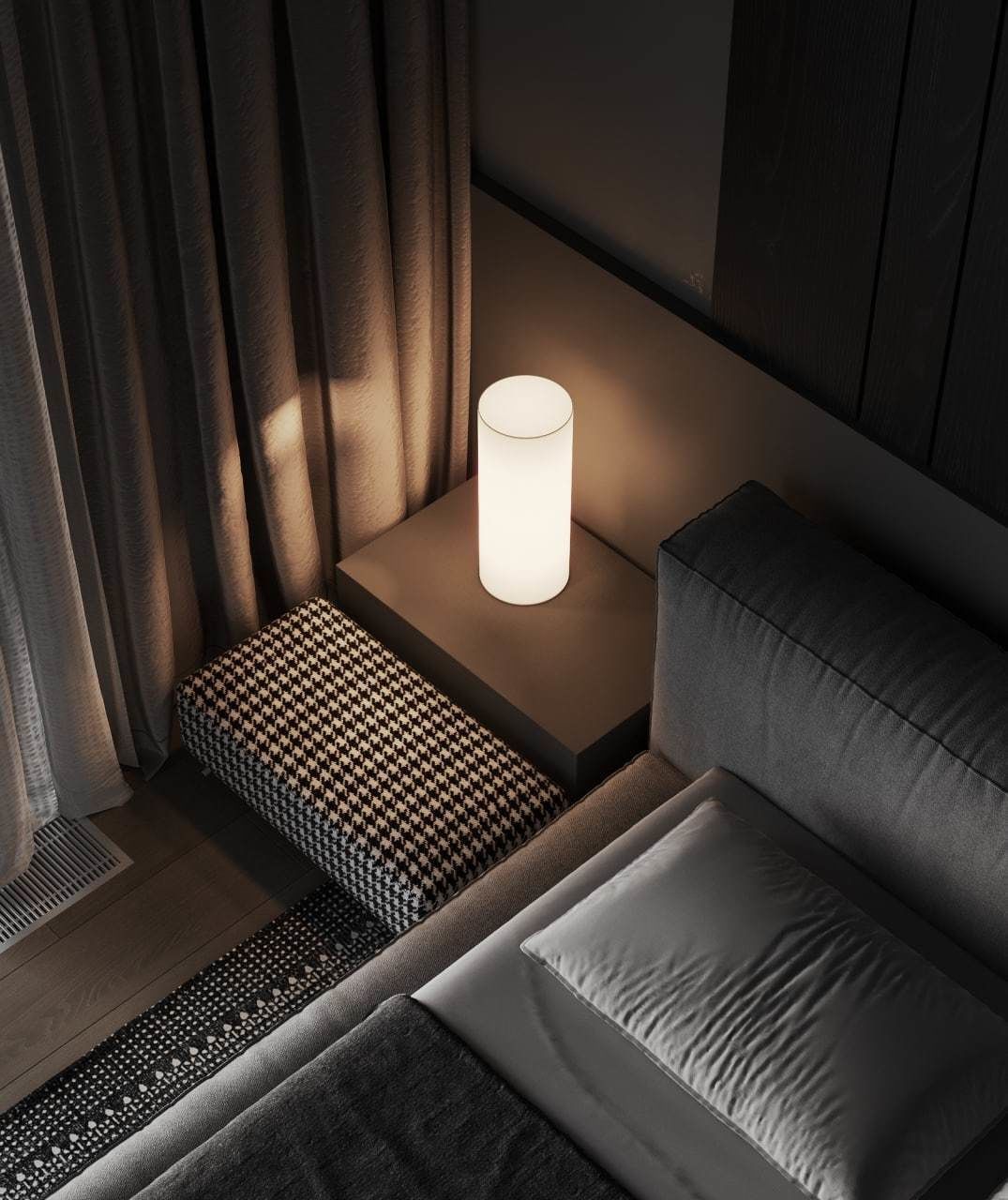 bedroom interior design style minimalism  3D model_5