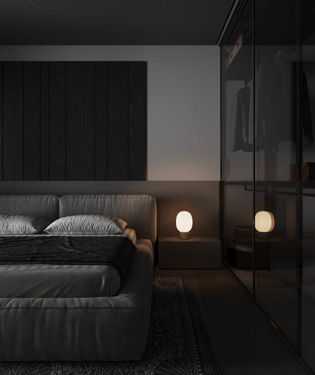 bedroom interior design style minimalism  3D model_4