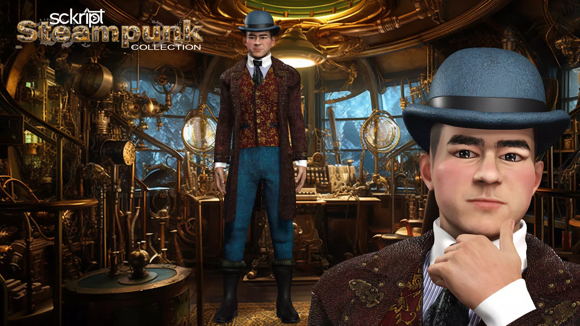 Steampunk Collection The Diplomat 3D model_0