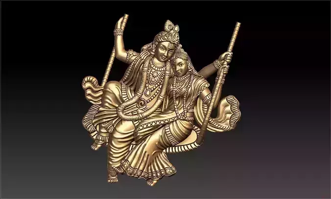 RADHAKRISHNA PENDENT 3D print model