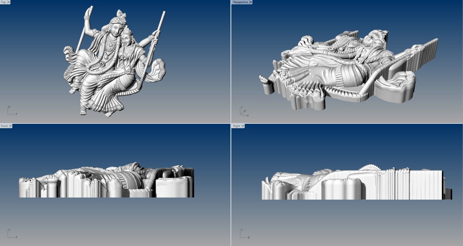 RADHAKRISHNA PENDENT 3D print model_4