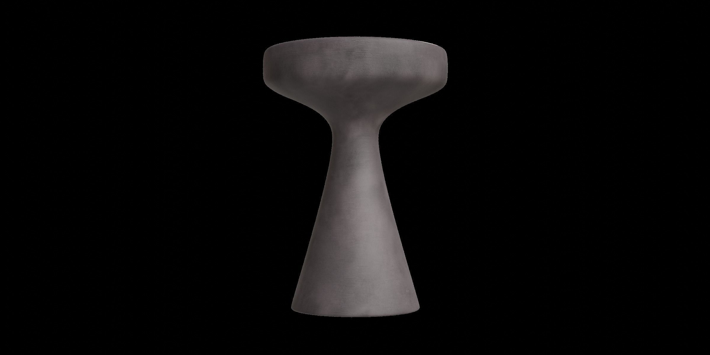 Black Cement Counter Stool Low-poly 3D model_6