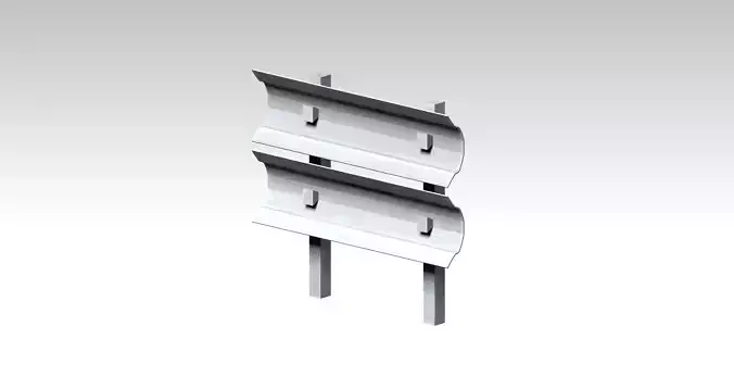Metal beam crash barrier