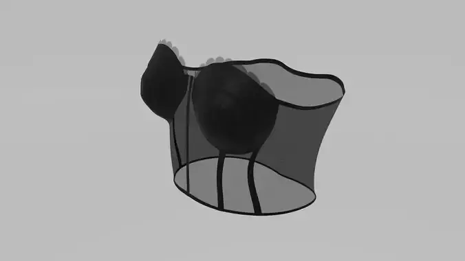 Top bandeau bustier black