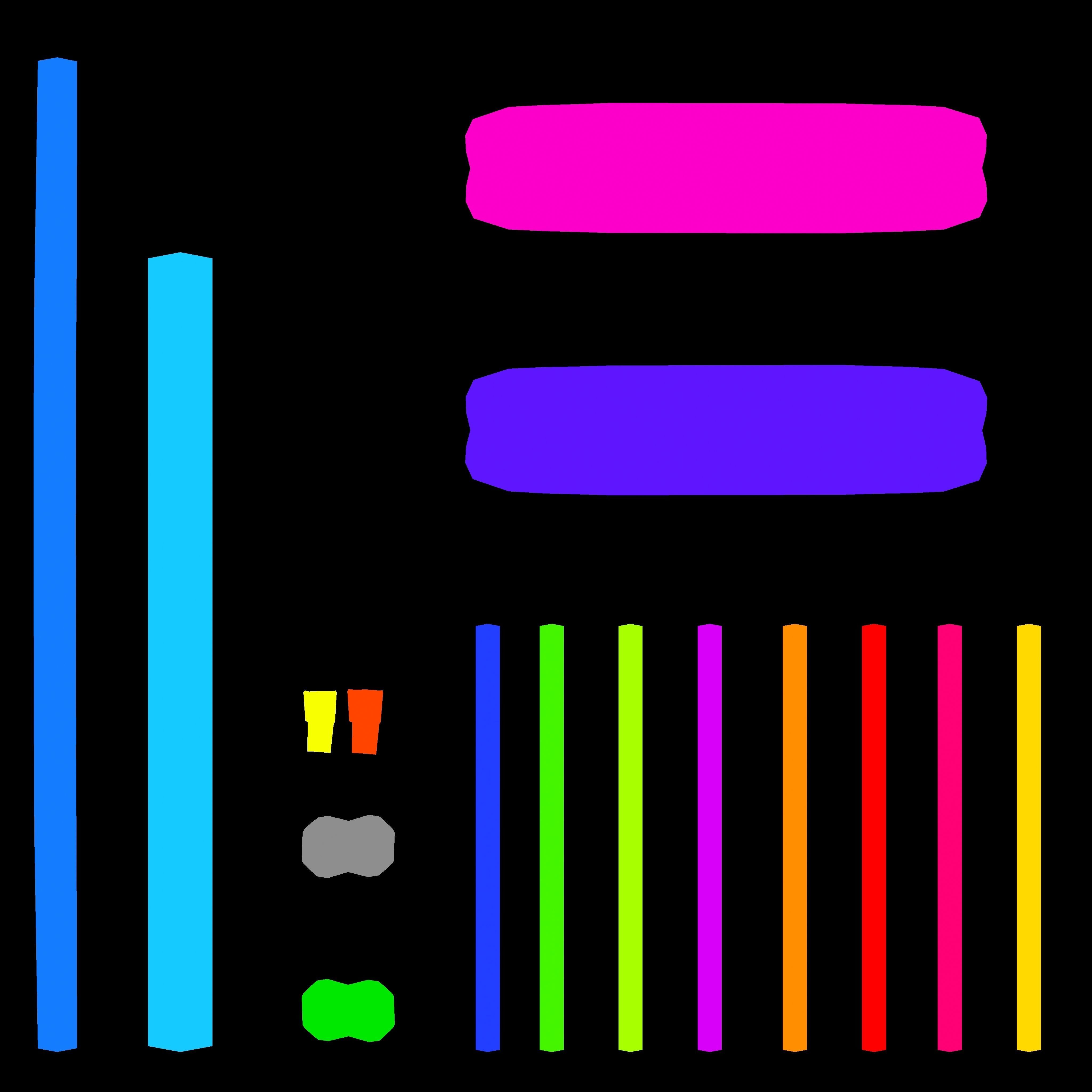Mobile temporary road traffic barriers Low-poly 3D model_6