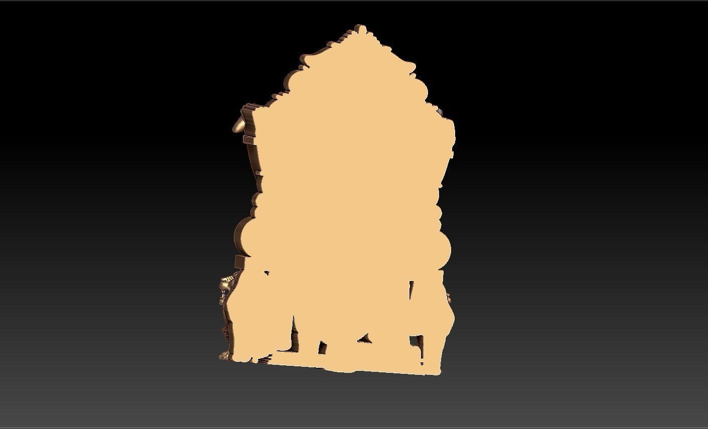 VINAYAGAR KING PENDENT 3D print model_9