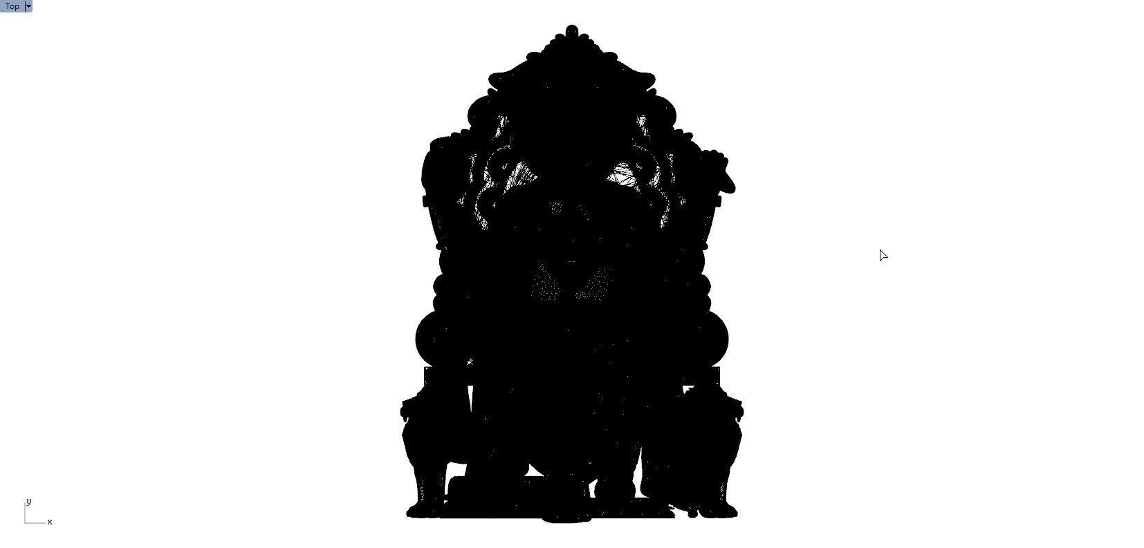 VINAYAGAR KING PENDENT 3D print model_12