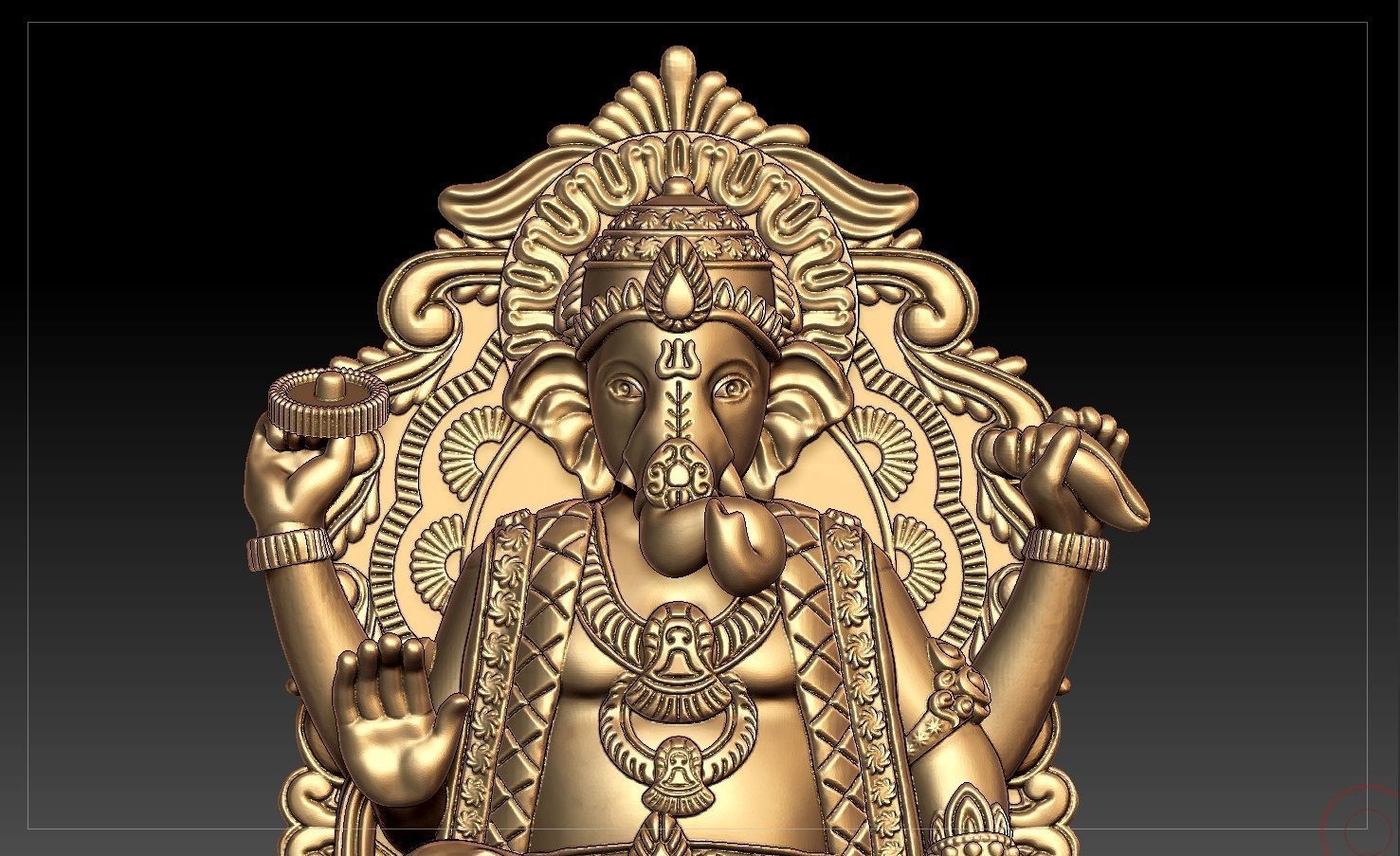 VINAYAGAR KING PENDENT 3D print model_4