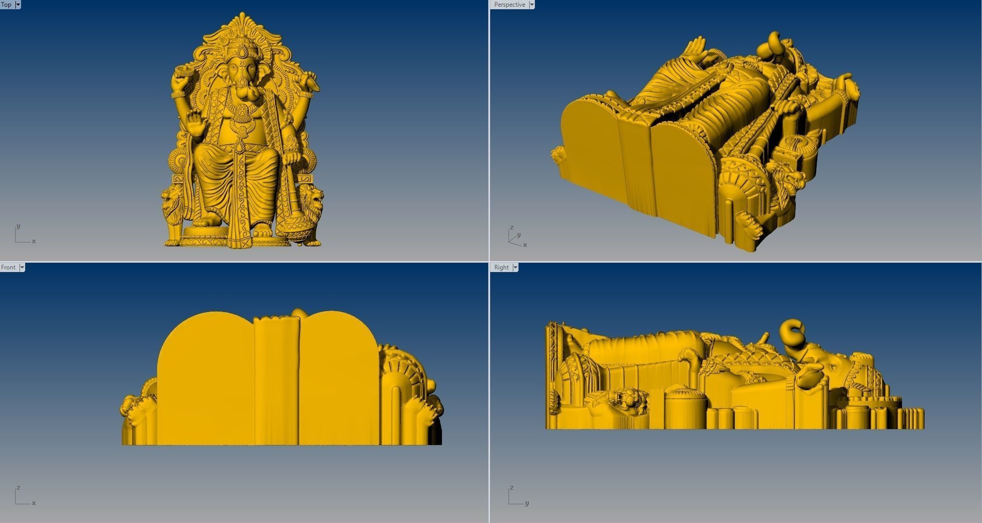 VINAYAGAR KING PENDENT 3D print model_3