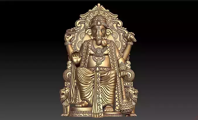 VINAYAGAR KING PENDENT 3D print model