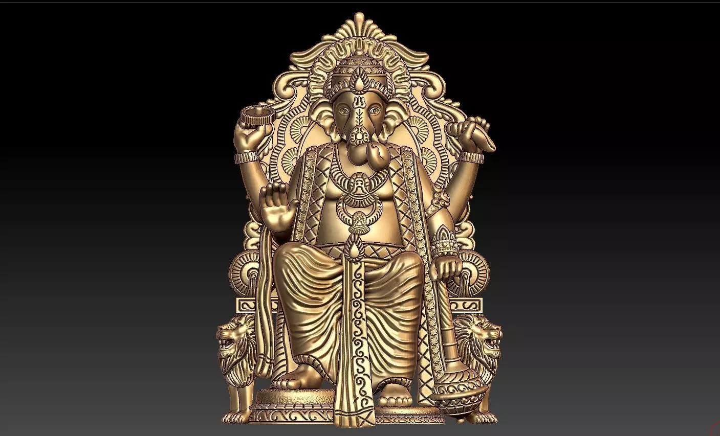 VINAYAGAR KING PENDENT 3D print model_0