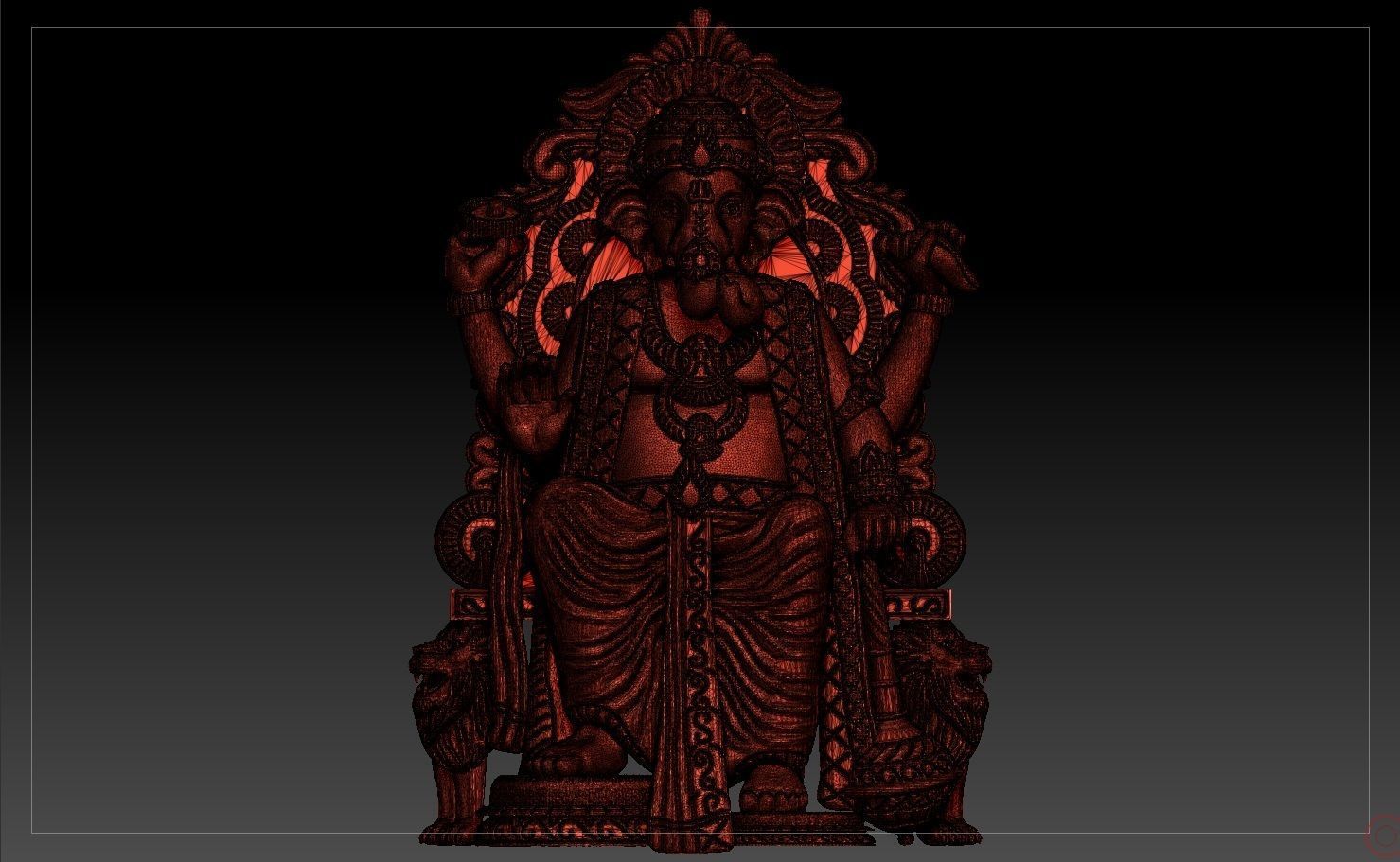 VINAYAGAR KING PENDENT 3D print model_10